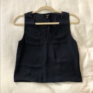 Aritzia Babaton XXS Murphy sleeveless navy blouse